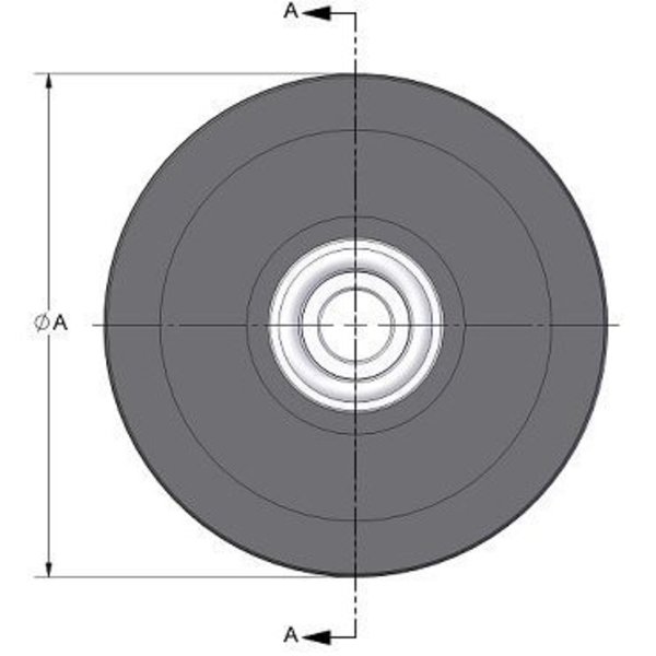 Brewer Machine And Gear Flat Belt Flanged Pulley Idler, 4-1/2" OD, Ball Bearing, 5/8" Bore P1B